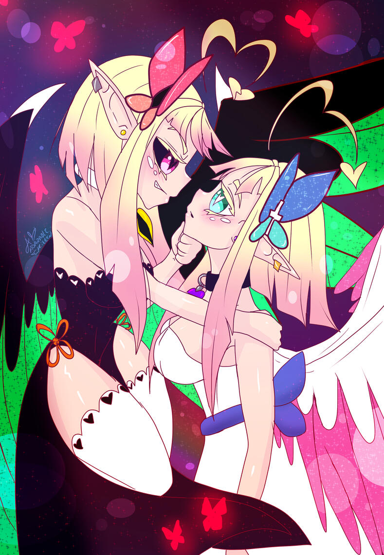 Duality of the mind illustration.